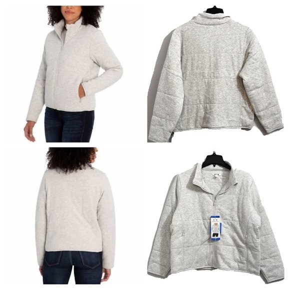 THREE DOTS Jackets & Blazers - Three Dots Ladies' Quilted Jacket GRAY